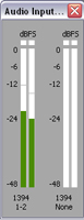 VU meters on capture
